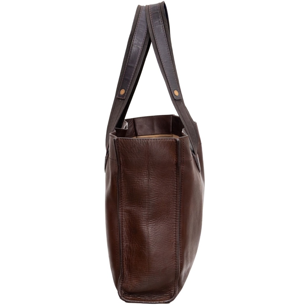 Louis Vuitton Utah Mohicon Tote Bag Dark Brown Leather Shoulder Bag Large France - Picture 3 of 15